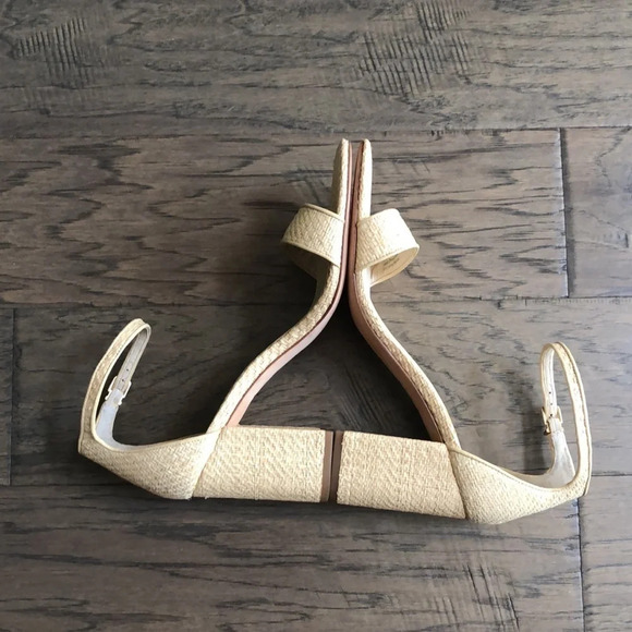J. McLauglin Madison raffia tan ankle strap sandals Sz 9.5 EUC - Picture 7 of 14